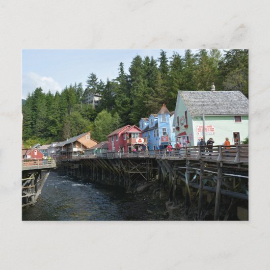 Carte Postale Rue Creek à Ketchikan (Devant)