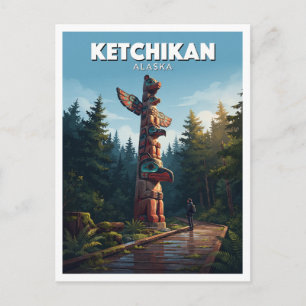 Carte Postale Rue Creek de Ketchikan et Totem Heritage Center