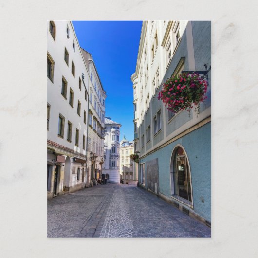Carte Postale Rue dans la vieille ville, Linz, Autriche (Devant)