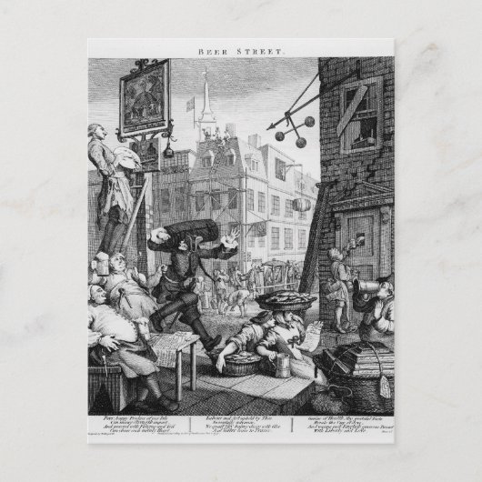 Carte Postale Rue de la Bière, 1751 (Devant)
