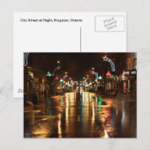 Carte Postale Rue de la ville la nuit (Devant / Derrière)