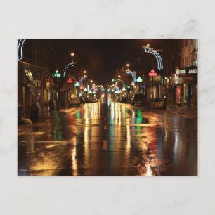 Carte Postale Rue de la ville la nuit