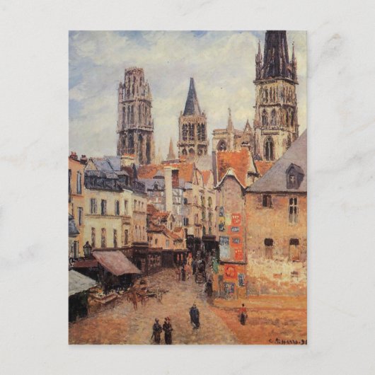 Carte Postale Rue de l'épicerie à Rouen, un Matin gris (Devant)