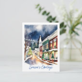 Carte Postale rue de Noël Joyeuses Fêtes Californie (Debout devant)