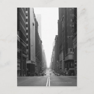 Carte Postale Rue de NY city B&W
