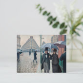 Carte Postale Rue de Paris par temps de pluie par Gustave Caille (Debout devant)