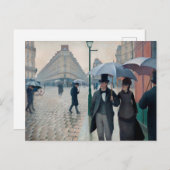 Carte Postale Rue de Paris par temps de pluie par Gustave Caille (Devant / Derrière)
