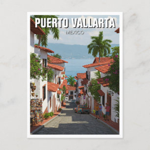 Carte Postale Rue de Puerto Vallarta Mexique Voyage