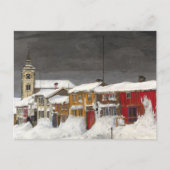 Carte Postale Rue de Røros en hiver, Art d'hiver (Devant)