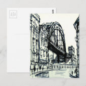 Carte Postale Rue Dene de Tyne Bridge (Devant / Derrière)