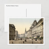 Carte Postale Rue des Anneaux, Budapest, Hongrie (Devant / Derrière)