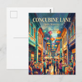 Carte Postale rue des concubines Malaisie (Devant / Derrière)