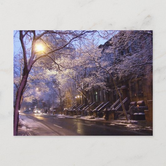 Carte Postale Rue d'hiver (Devant)