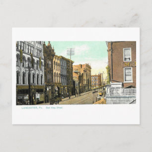 Carte Postale Rue East King vintage, Lancaster, Pennsylvanie