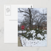 Carte Postale Rue enneigée (Devant / Derrière)