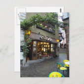 Carte Postale Rue européenne romantique (Devant / Derrière)