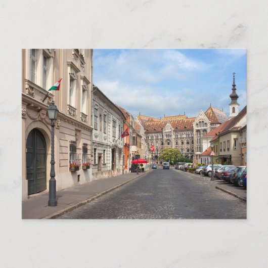 Carte Postale Rue Fortuna dans le quartier du Château de Budapes (Devant)