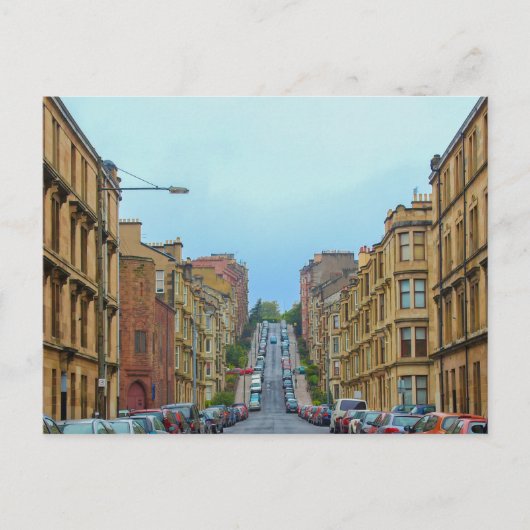 Carte Postale Rue Gardner la plus pentue de Glasgow (Devant)
