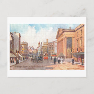 Carte Postale Rue George vintage, Plymouth, Angleterre