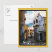 Carte Postale Rue italienne étroite (Devant / Derrière)