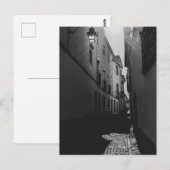 Carte Postale Rue latérale noire et blanche (Devant / Derrière)