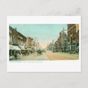Carte Postale Rue Market vintage, Chattanooga, Tennessee