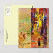 CARTE POSTALE RUE MÉDIÉVALE DE FLORENCE LA NUIT (Devant / Derrière)