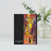 Carte Postale RUE MÉDIÉVALE DE FLORENCE LA NUIT noir (Debout devant)