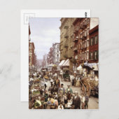 Carte Postale Rue Mulberry NYC vers 1900 (Devant / Derrière)