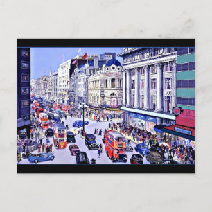 Carte Postale Rue Oxford vintage Londres