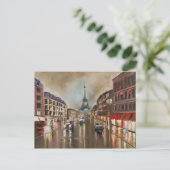 Carte Postale Rue pluvieuse calme (Debout devant)