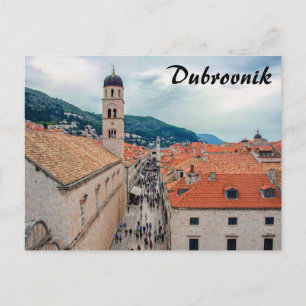Carte Postale Rue principale de Dubrovnik, Croatie