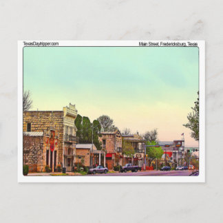 Carte Postale Rue principale, Fredericksburg, TX