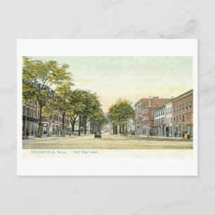 Carte Postale Rue principale vintage, Greenfield, Massachusetts
