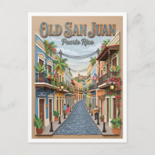 Carte Postale Rue San Sebastián San Juan Porto Rico