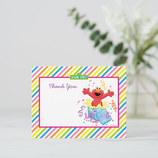 Carte Postale Rue Sésame | Elmo Fille d'anniversaire (Debout devant)