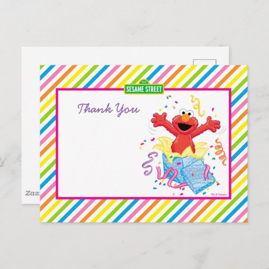 Carte Postale Rue Sésame | Elmo Fille d'anniversaire (Devant / Derrière)