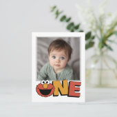 Carte Postale Rue Sésame | Elmo - Premier Anniversaire Merci Po (Debout devant)