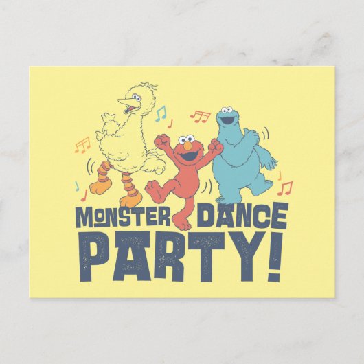 Carte Postale Rue Sésame | Monster Dance Party (Devant)
