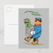 Carte Postale Rue Sésame | Oscar & Bruno l'éboueur (Devant / Derrière)