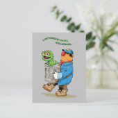 Carte Postale Rue Sésame | Oscar & Bruno l'éboueur (Debout devant)