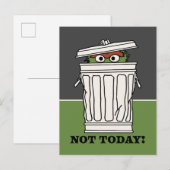 Carte Postale Rue Sésame | Oscar le Grouch Pas aujourd'hui! (Devant / Derrière)