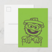 Carte Postale Rue Sésame | Oscar the Grouch Bright (Devant / Derrière)