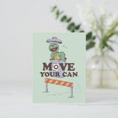Carte Postale Rue Sésame | Oscar the Grouch Move Your Can (Debout devant)