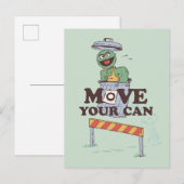 Carte Postale Rue Sésame | Oscar the Grouch Move Your Can (Devant / Derrière)