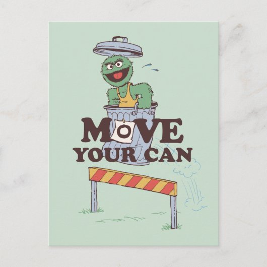 Carte Postale Rue Sésame | Oscar the Grouch Move Your Can (Devant)