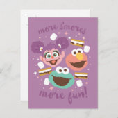 Carte Postale Rue Sésame | Plus de S'mores Plus de Fun! (Devant / Derrière)