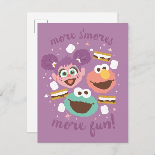 Carte Postale Rue Sésame | Plus de S'mores Plus de Fun! (Devant / Derrière)