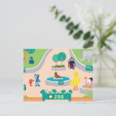 Carte Postale Rue Sésame | Scène Zoo (Debout devant)