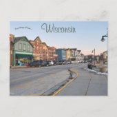 Carte Postale Rue Wisconsin Village de Pewaukee Wisconsin (Devant)